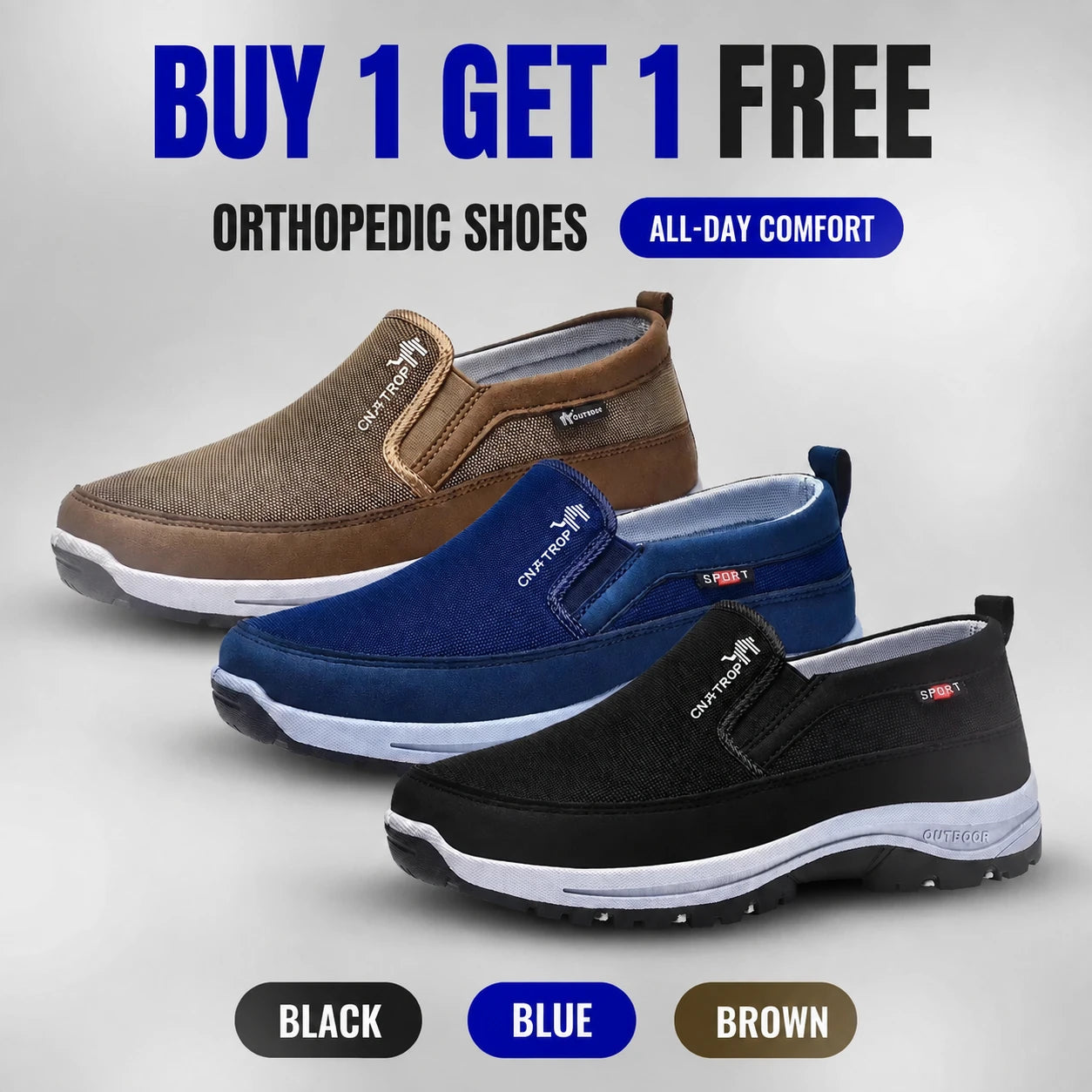BUY 1 GET 1 FREE – OrthoFlex Orthopedic Shoes