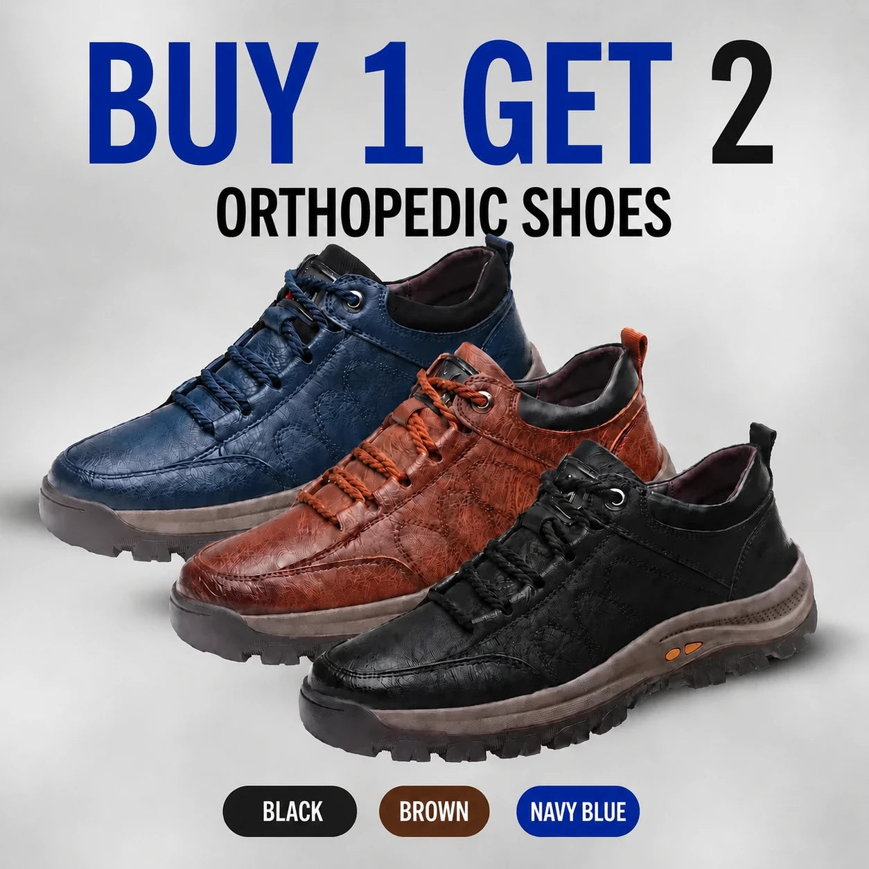 BUY 1 GET 1 FREE – OrthoPlush Orthopedic Shoes